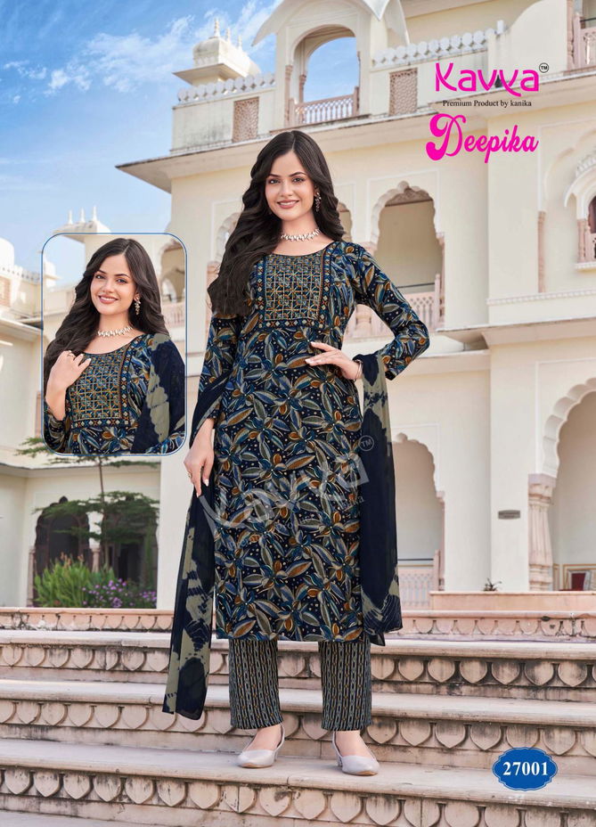 Deepika Vol 27 By Kavya Capsule Printed Kurti With Bottom Dupatta Wholesalers In Delhi
